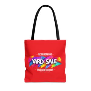 Tote Bag – Yard Sale Treasure Hunter (Light Red)