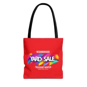Tote Bag – Yard Sale Treasure Hunter (Light Red)
