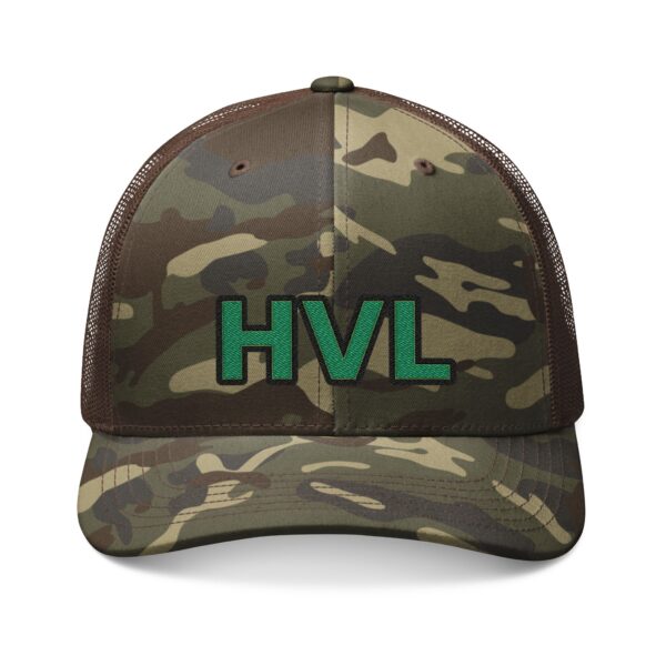 Embroidered Camo Mesh Hat - HVL