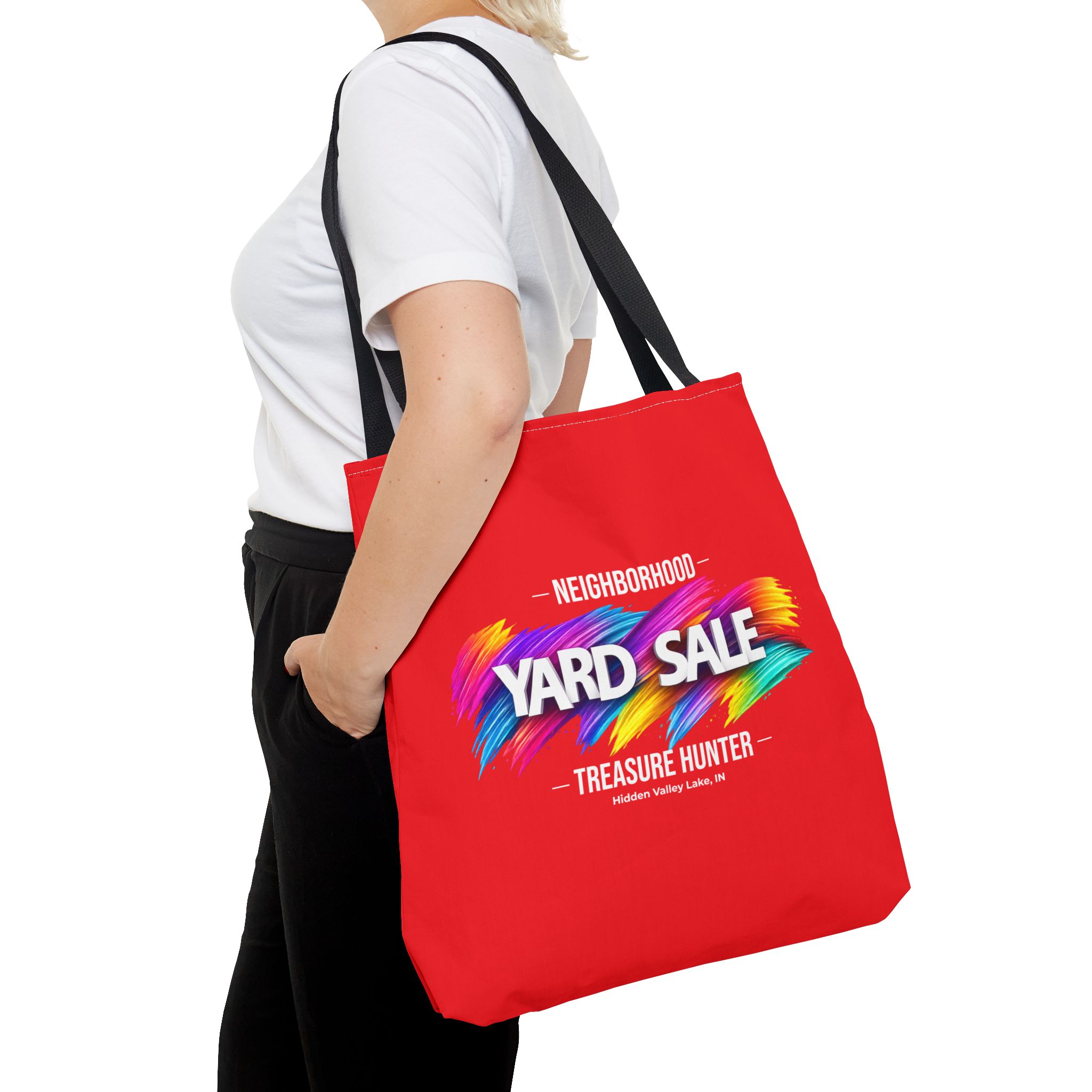 Tote Bag – Yard Sale Treasure Hunter (Light Red)