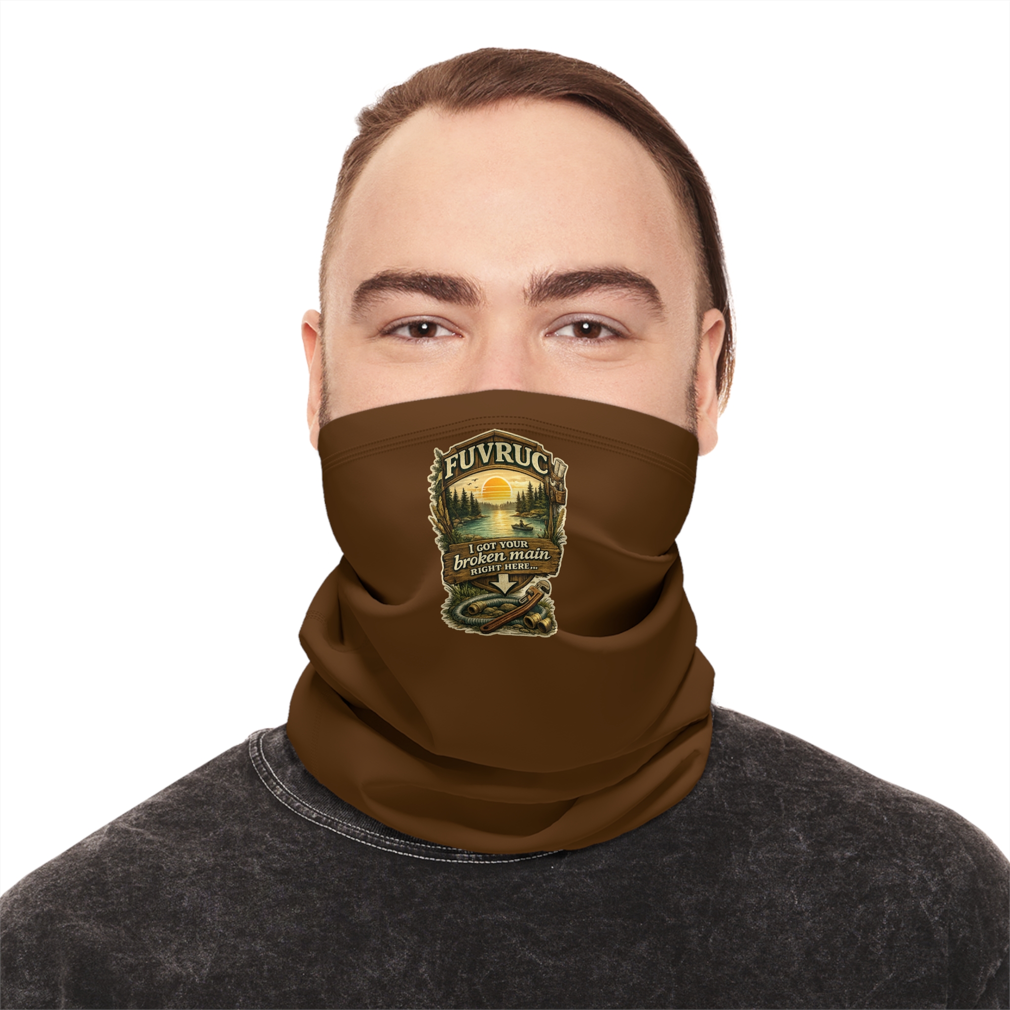 Drawstring Neck Gaiter - FUVRUC Your Broken Main - Image 1