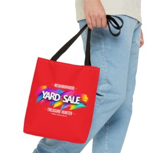 Tote Bag – Yard Sale Treasure Hunter (Light Red)