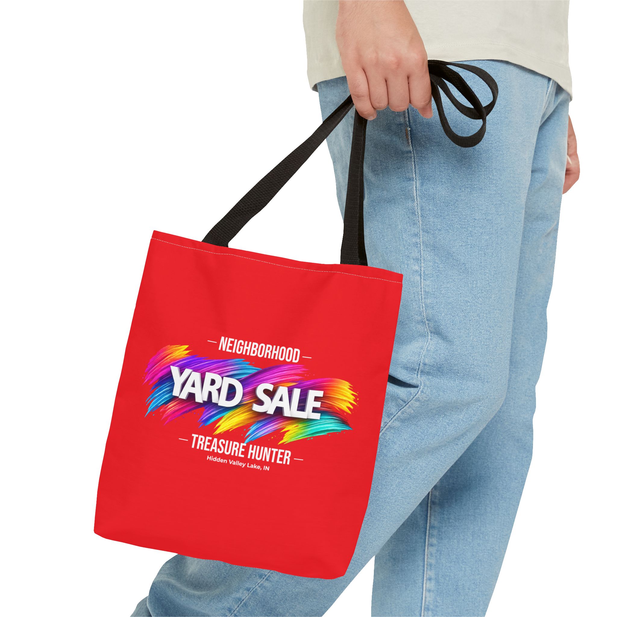 Tote Bag – Yard Sale Treasure Hunter (Light Red)