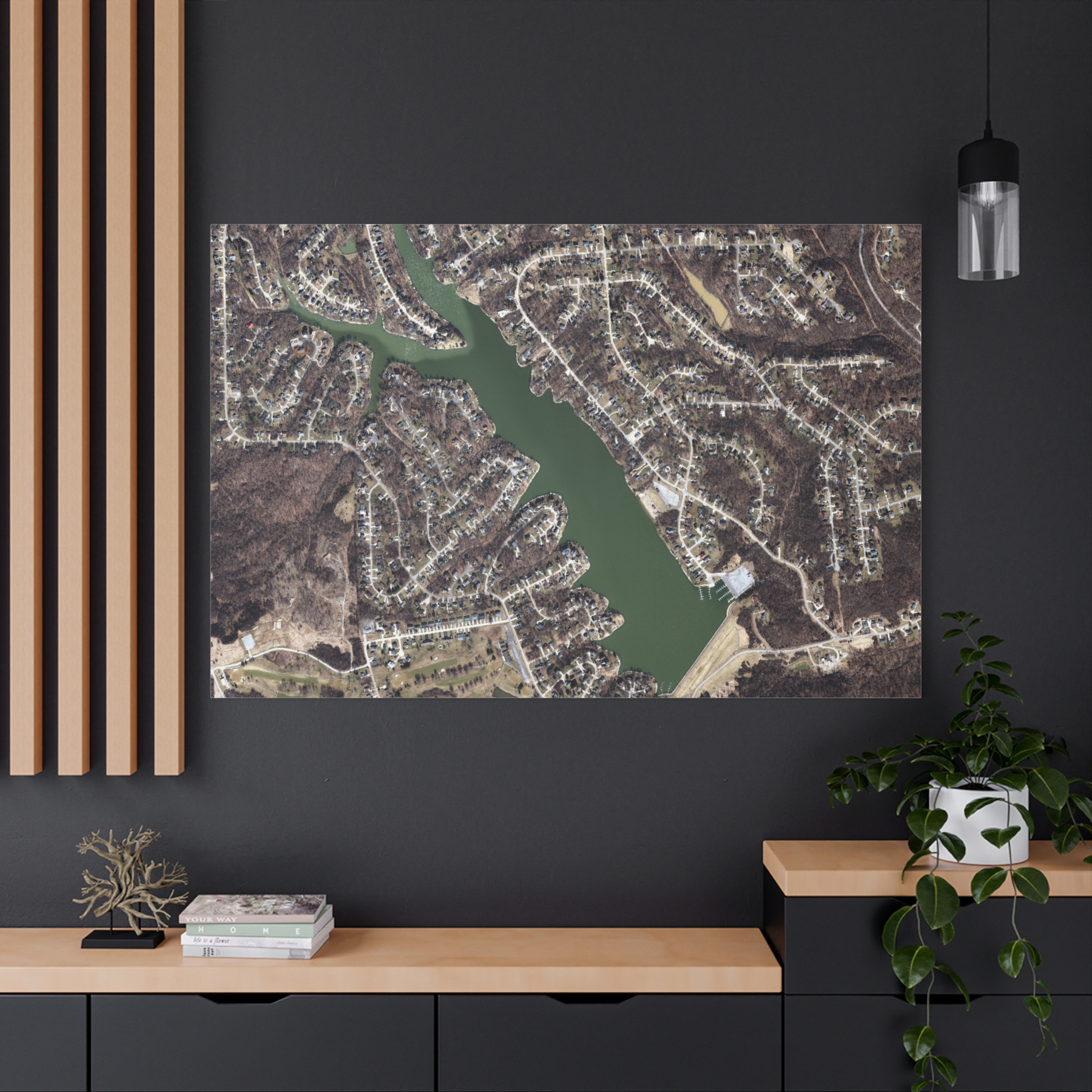Canvas Wall Art - Aerial Map HVL - Image 2
