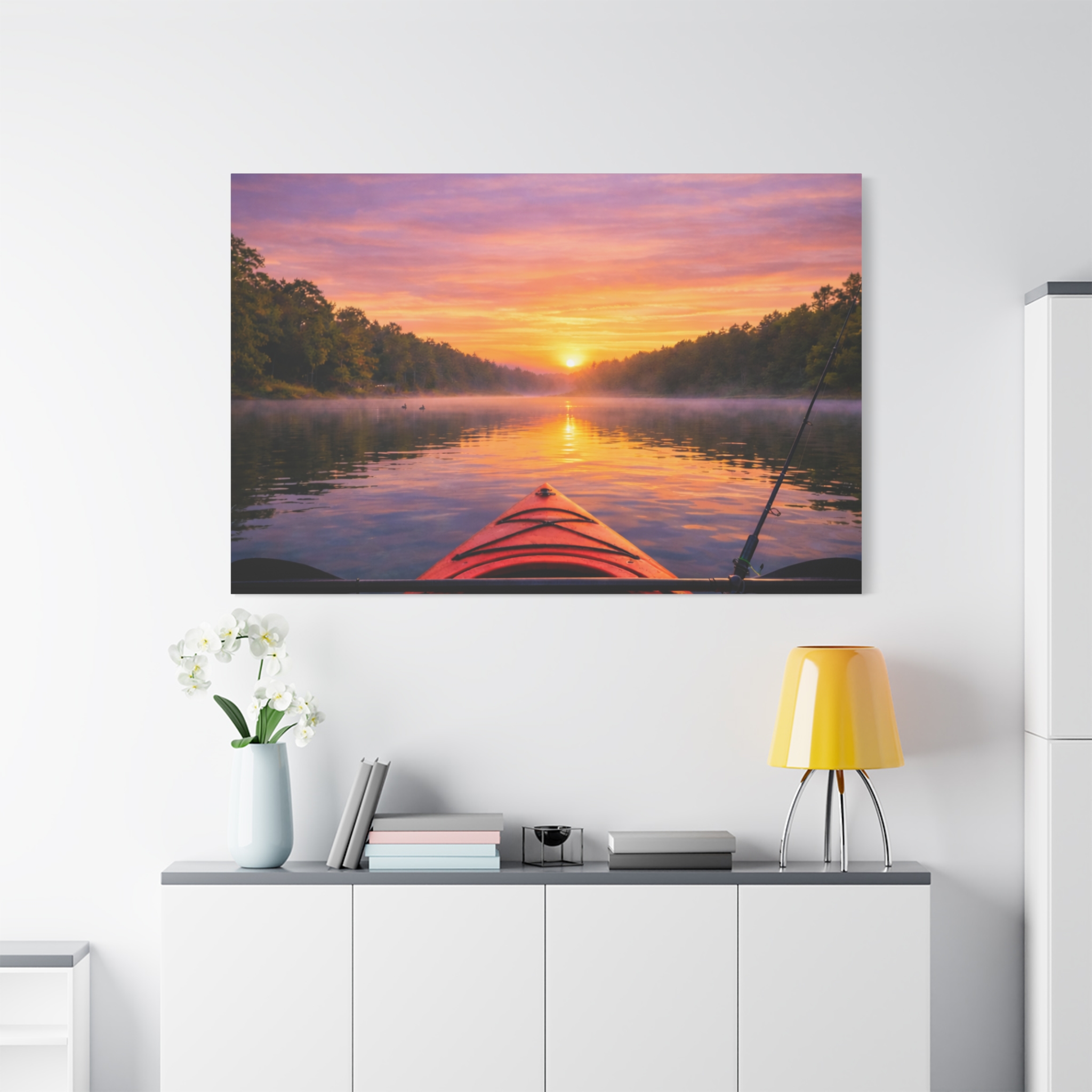 Canvas Wall Art – Kayak on the Lake