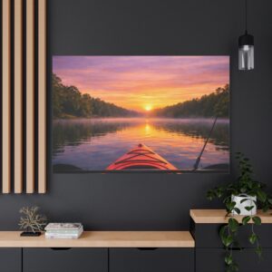 Canvas Wall Art – Kayak on the Lake