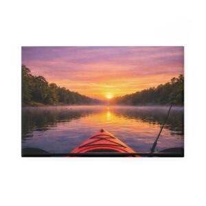 Rectangle Magnet – Kayak on the Lake
