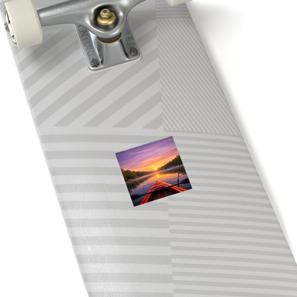 Square Sticker – Kayak on the Lake