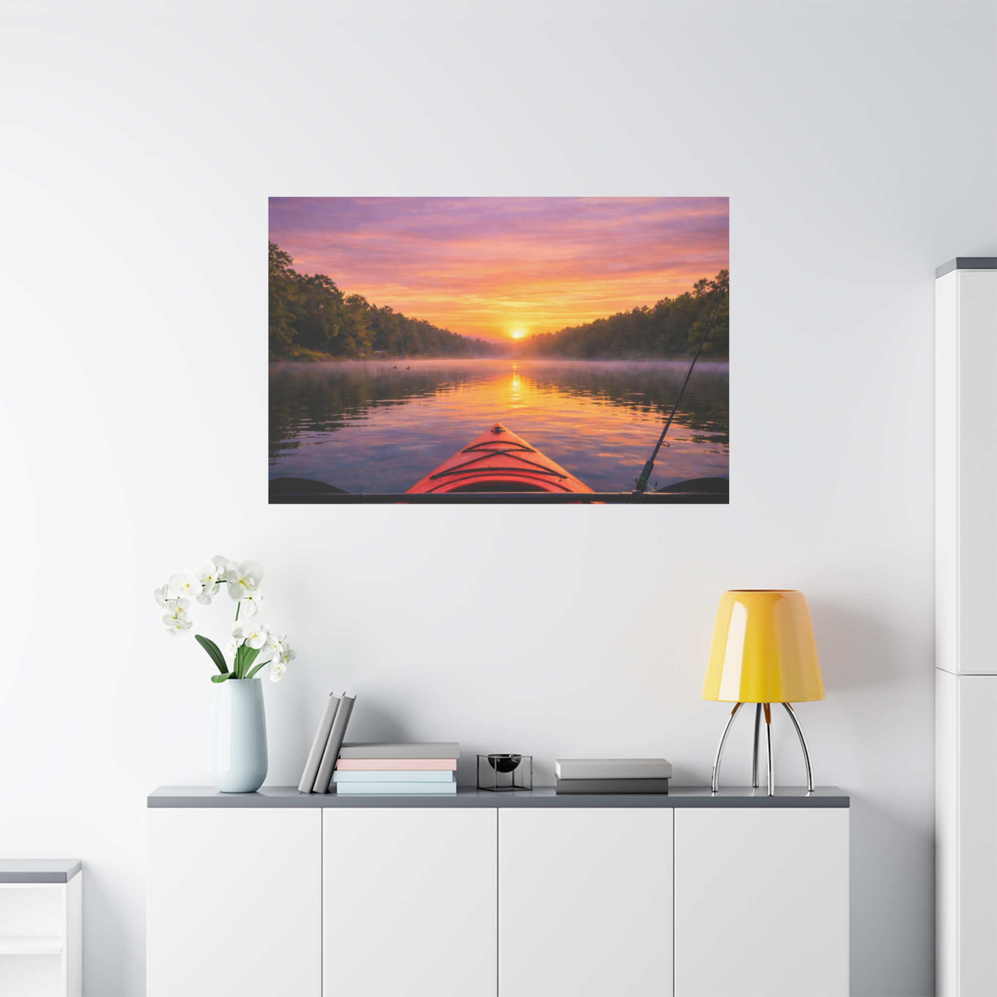 Canvas Wall Art – Kayak on the Lake