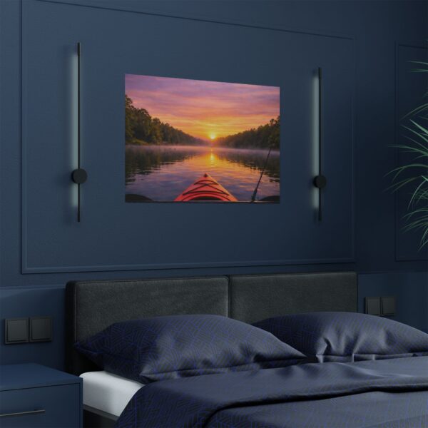 Satin Poster – Kayak on the Lake