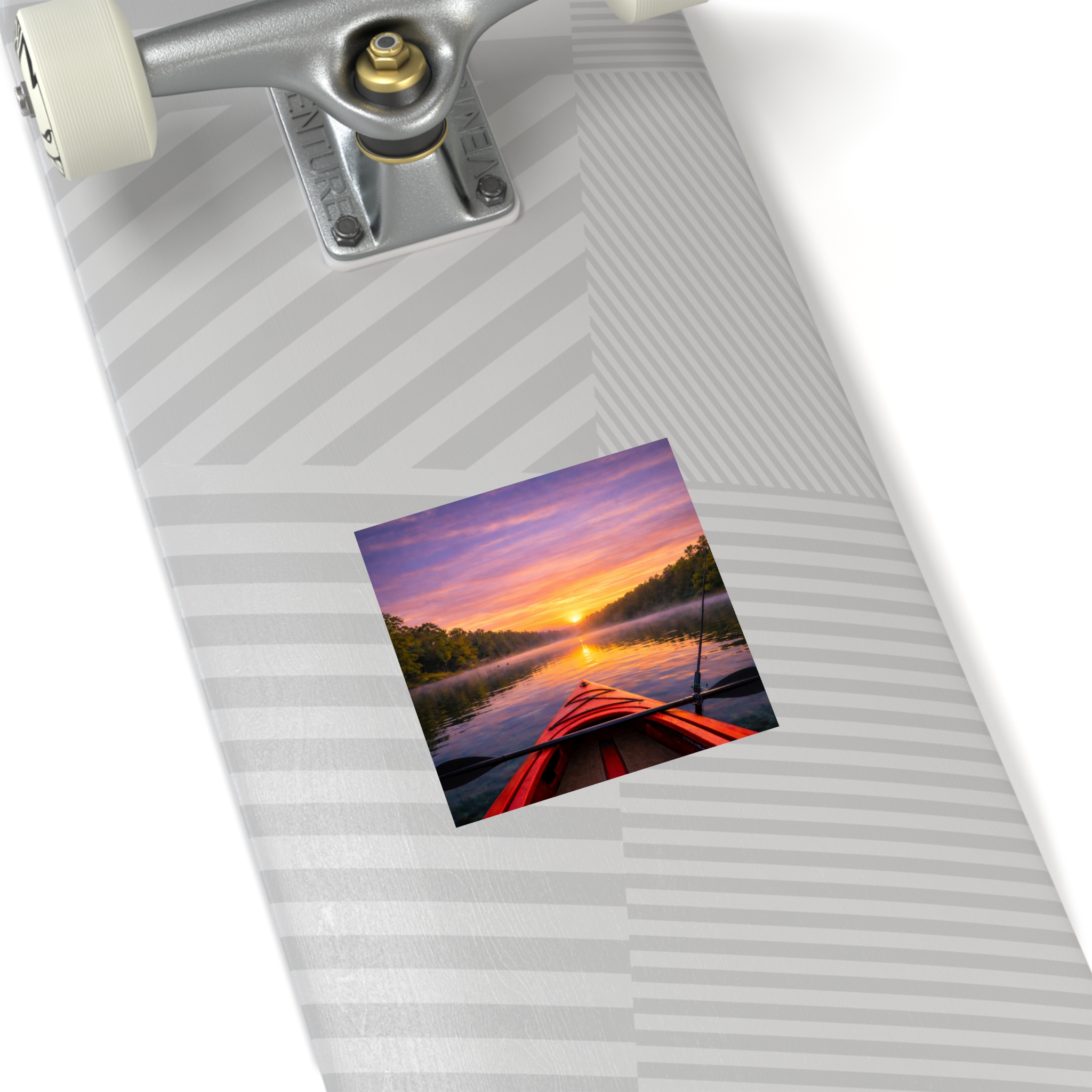 Square Sticker – Kayak on the Lake
