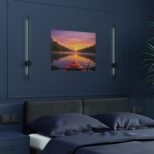 Satin Poster – Kayak on the Lake