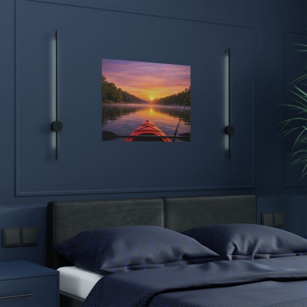 Satin Poster – Kayak on the Lake