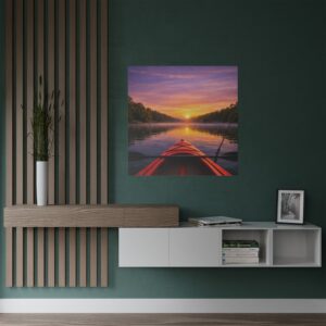 Satin Poster – Kayak on the Lake