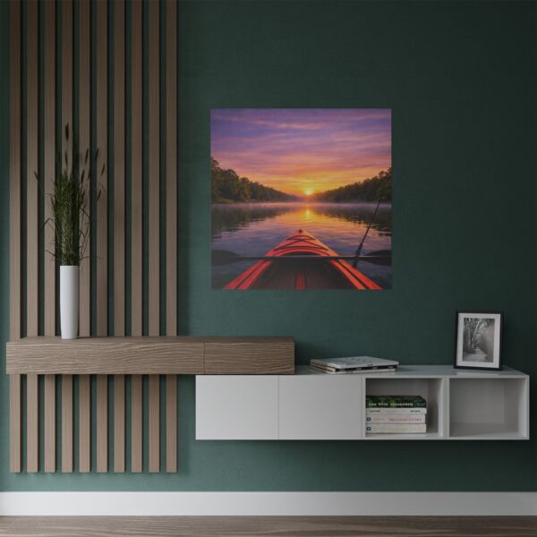 Satin Poster – Kayak on the Lake