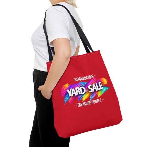 Tote Bag – Yard Sale Treasure Hunter (Dark Red)