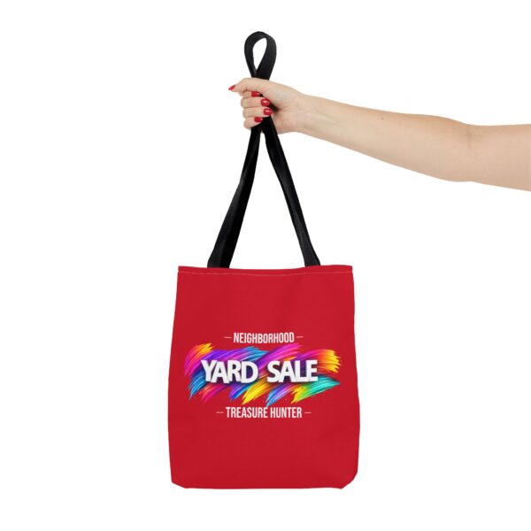 Tote Bag – Yard Sale Treasure Hunter (Dark Red)