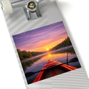 Square Sticker – Kayak on the Lake