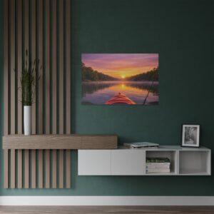 Satin Poster – Kayak on the Lake