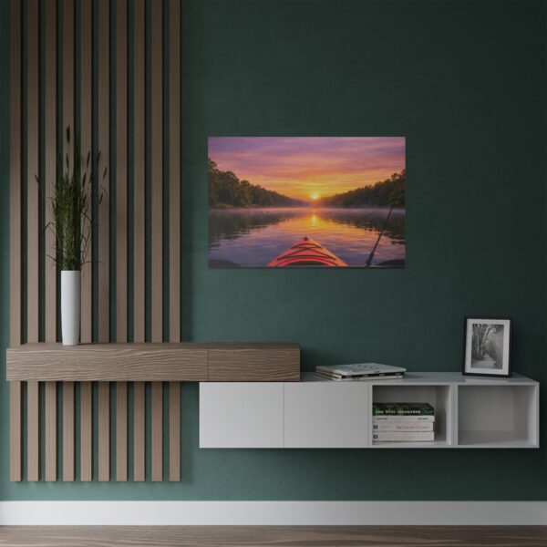 Satin Poster – Kayak on the Lake