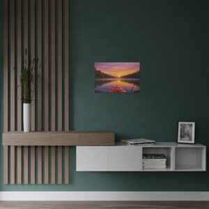 Satin Poster – Kayak on the Lake