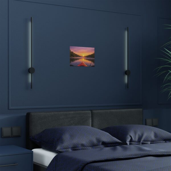 Satin Poster – Kayak on the Lake