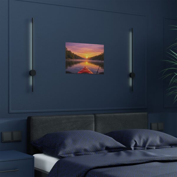 Satin Poster – Kayak on the Lake
