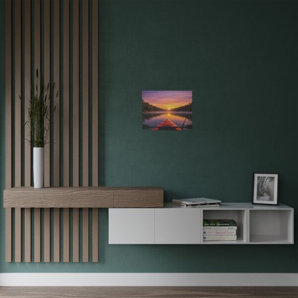 Satin Poster – Kayak on the Lake