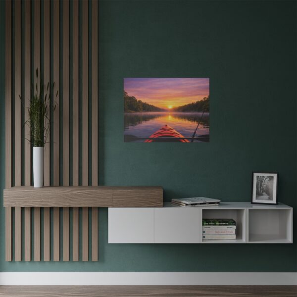 Satin Poster – Kayak on the Lake