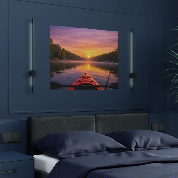 Satin Poster – Kayak on the Lake