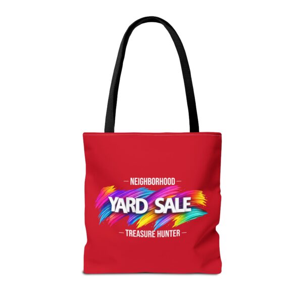 Tote Bag – Yard Sale Treasure Hunter (Dark Red)