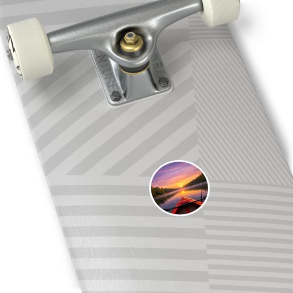 Round Sticker – Kayak on the Lake