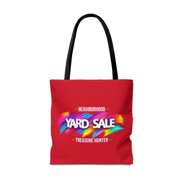 Tote Bag – Yard Sale Treasure Hunter (Dark Red)