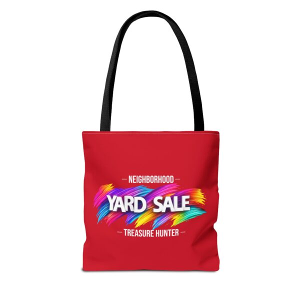 Tote Bag – Yard Sale Treasure Hunter (Dark Red)