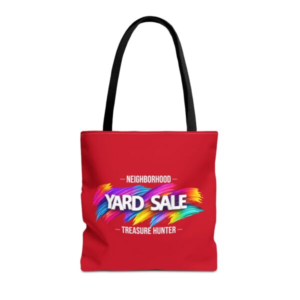 Tote Bag – Yard Sale Treasure Hunter (Dark Red)
