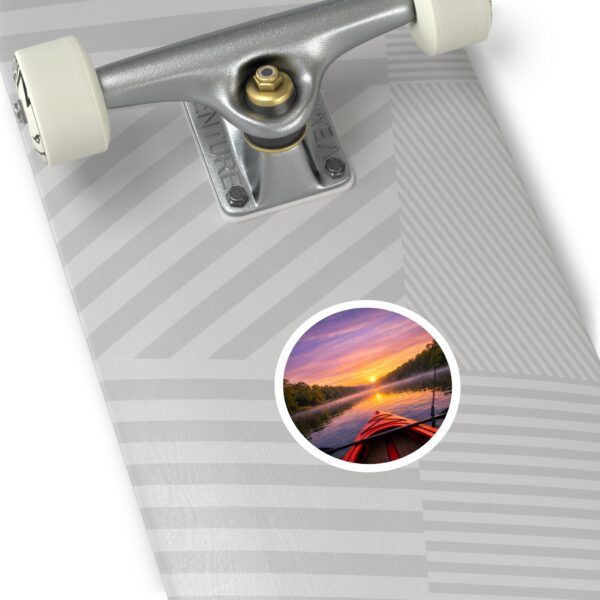Round Sticker – Kayak on the Lake