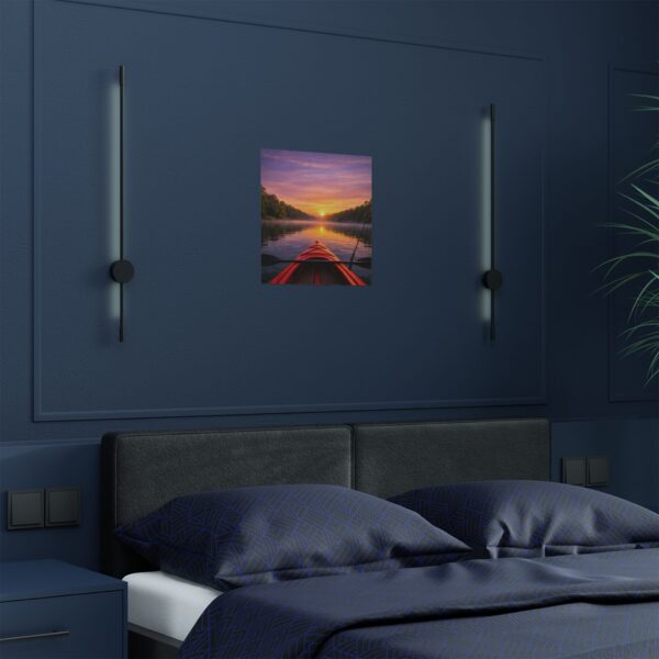 Satin Poster – Kayak on the Lake