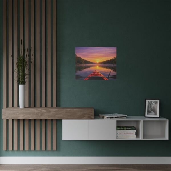 Satin Poster – Kayak on the Lake