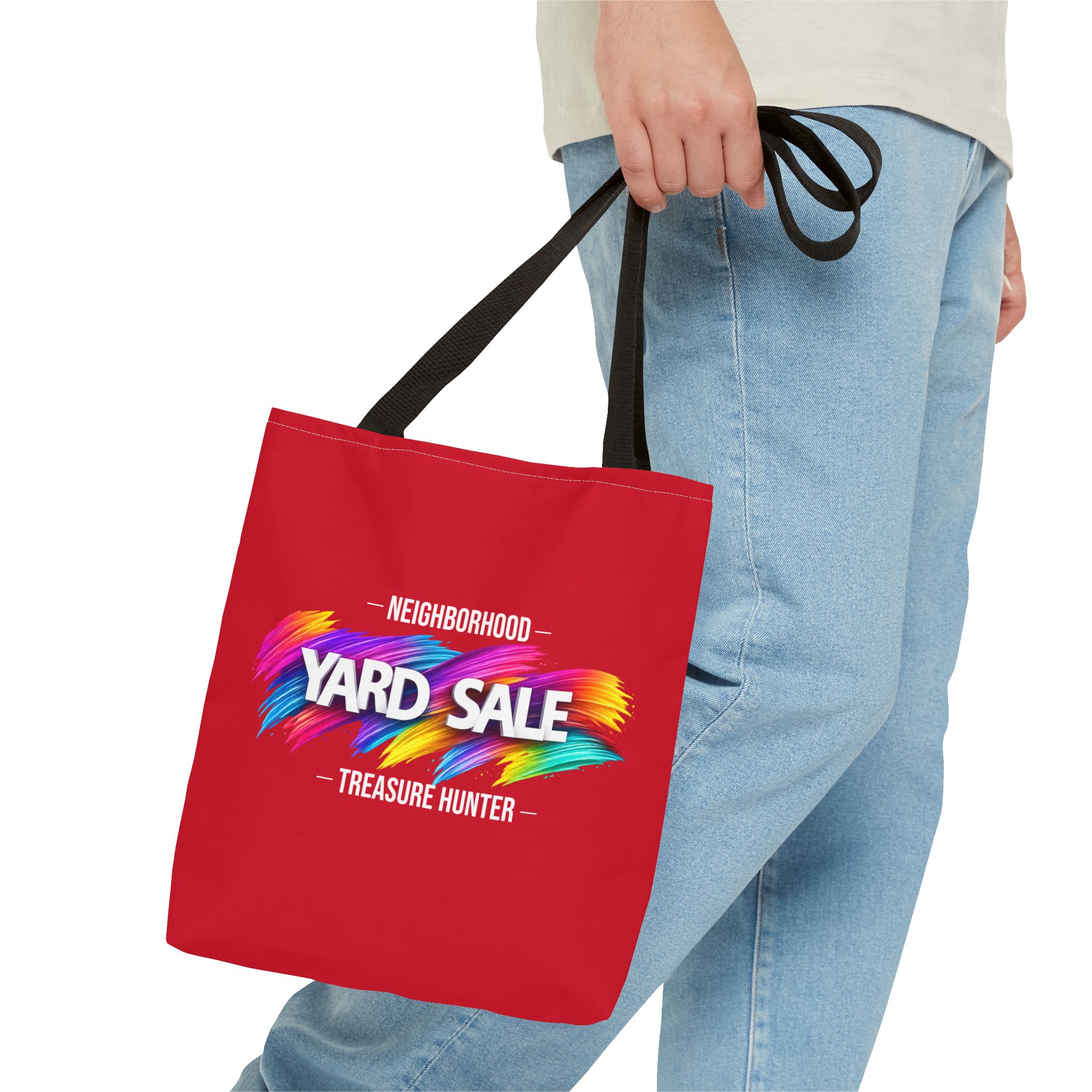 Tote Bag – Yard Sale Treasure Hunter (Dark Red)