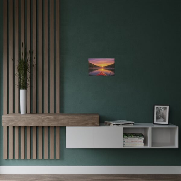 Satin Poster – Kayak on the Lake