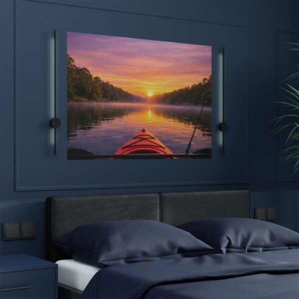 Satin Poster – Kayak on the Lake