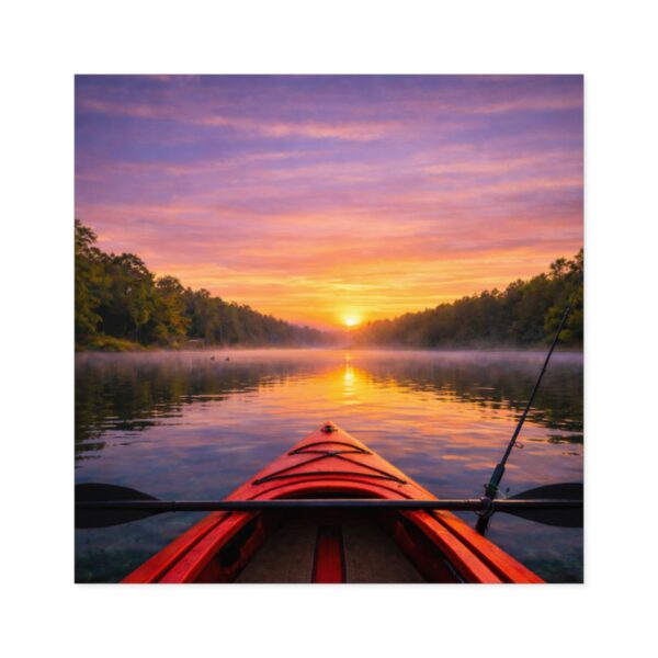 Square Sticker – Kayak on the Lake